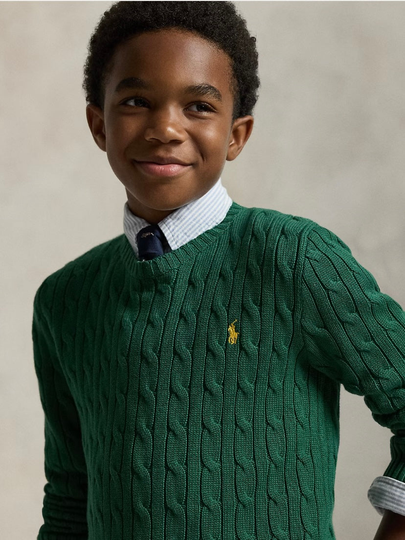 Big Boys Cable-Knit Cotton Sweater