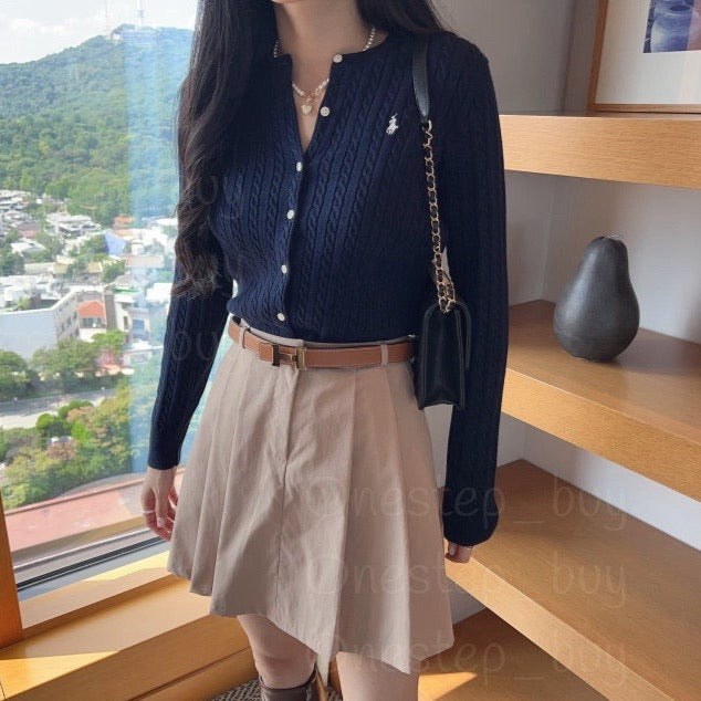 Girls Cable Knit Cardigan