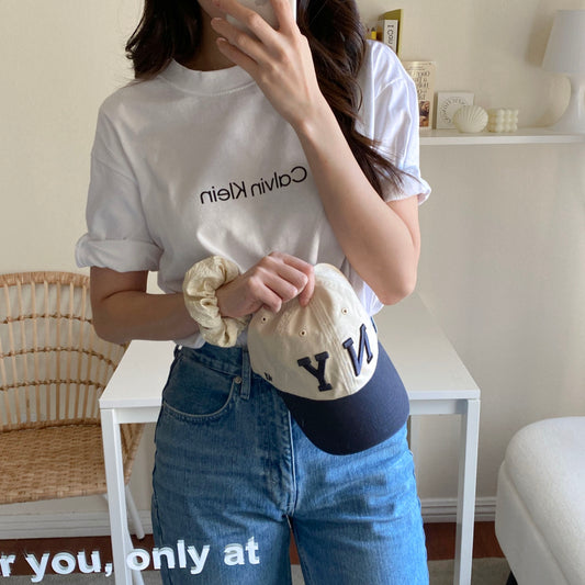 Women Relaxed Fit Standard Logo Crewneck T-Shirt