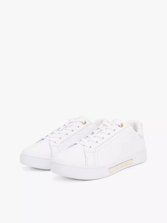 Women Hilfiger Logo Leather Sneaker