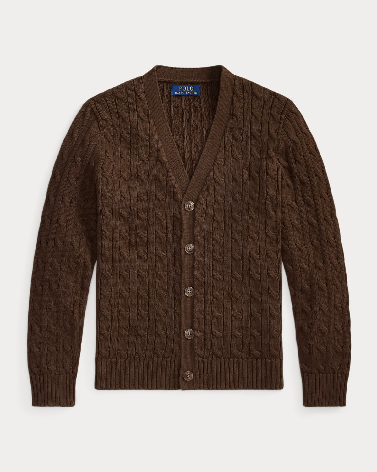Big Boys Cable-Knit Cotton V-Neck Cardigan