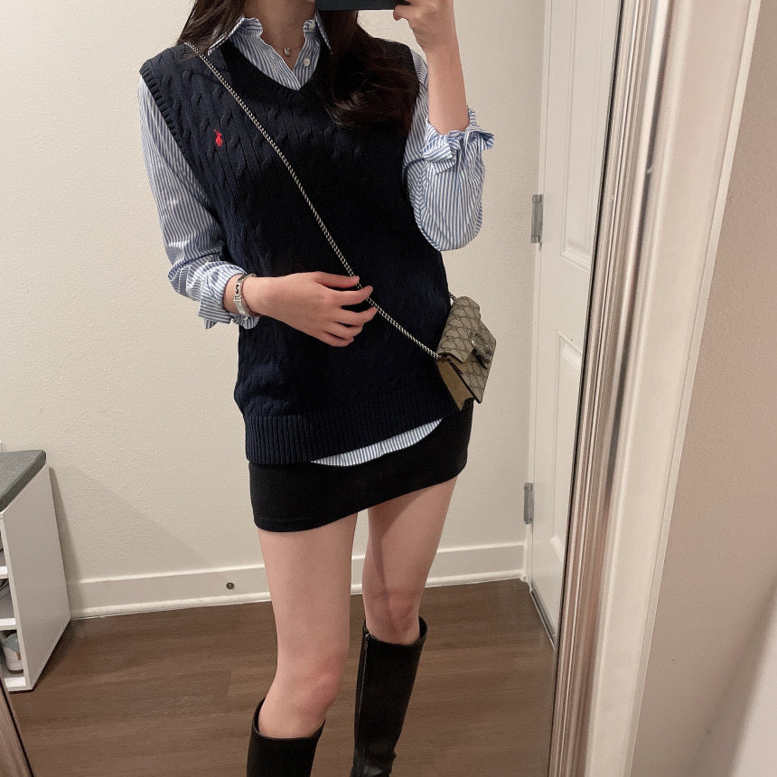Big Boys Cable-Knit Cotton Sweater Vest