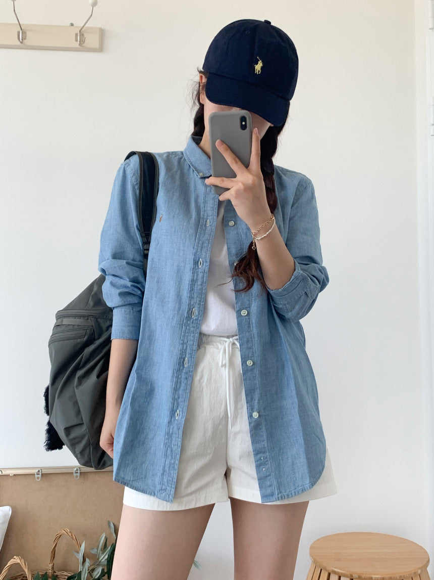 Big Boys Cotton Chambray Sport Shirt