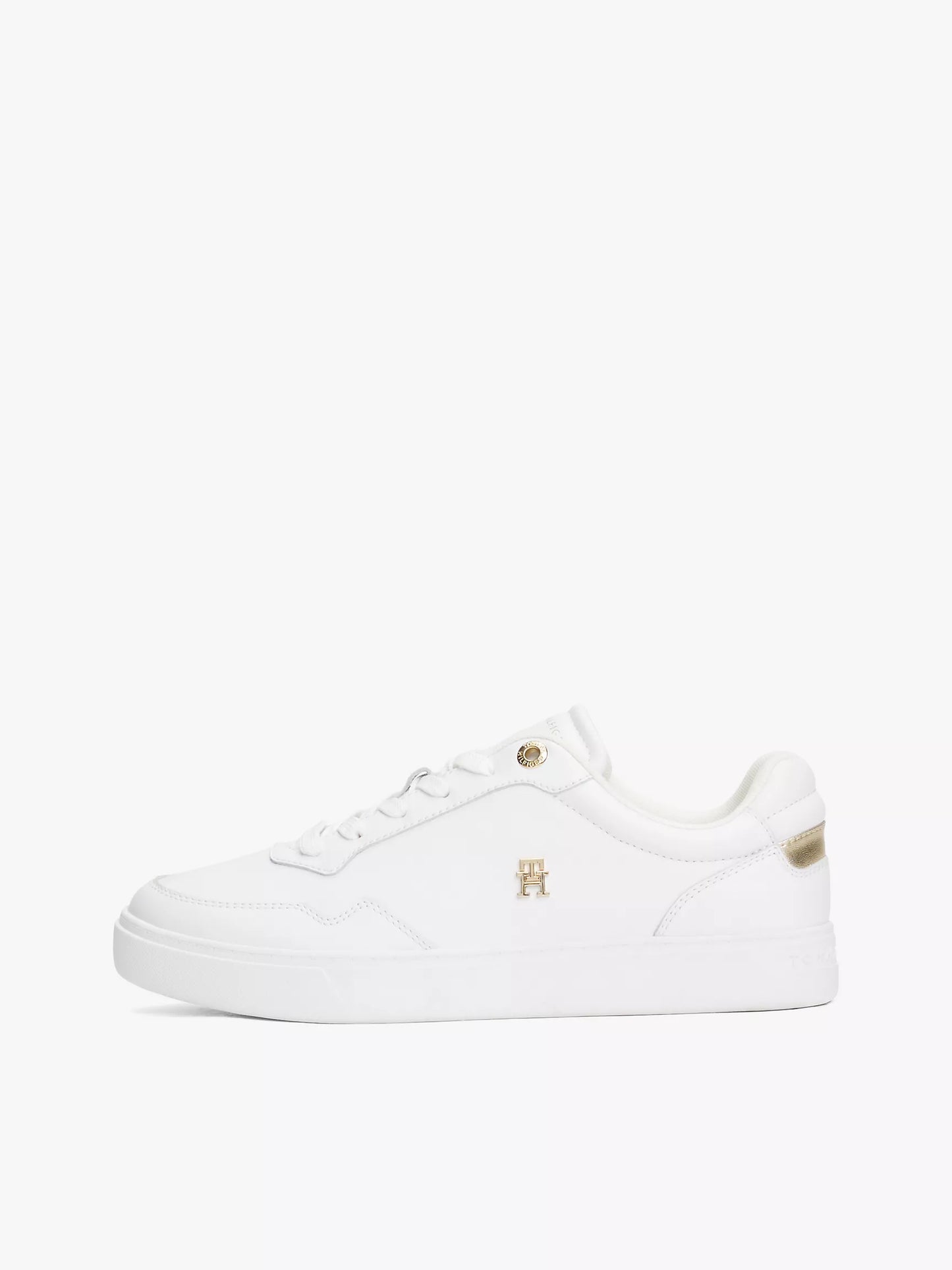 Women Metallic Accent Leather Court Sneaker