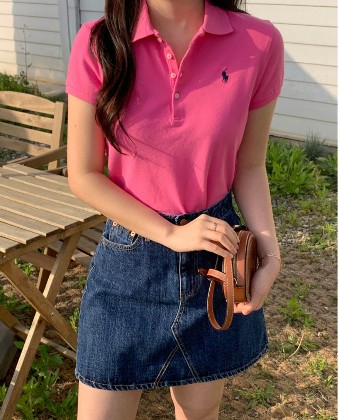 Girls Stretch Mesh Polo Shirt