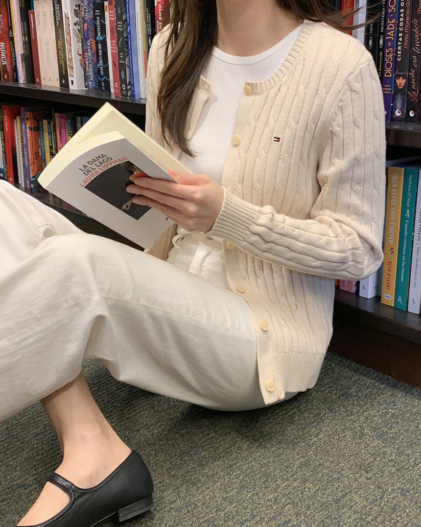 Women Cable Knit Cardigan