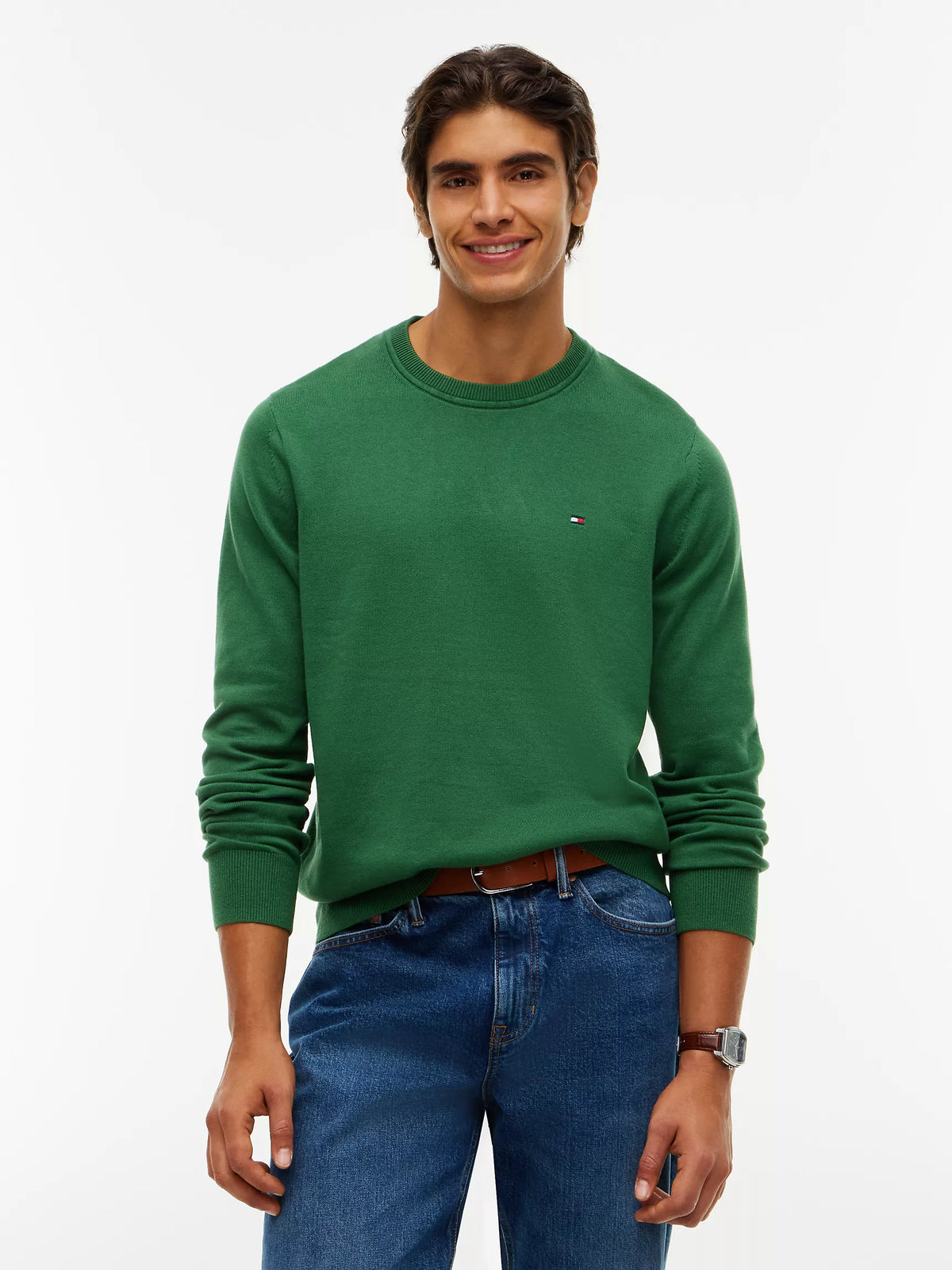 Men Solid Crewneck Sweater