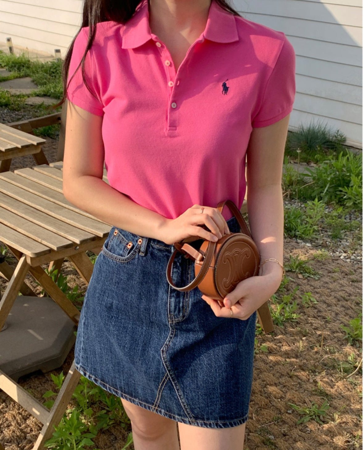 Girls Stretch Mesh Polo Shirt