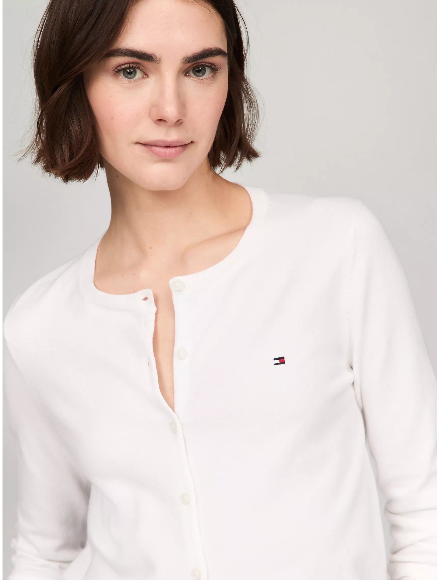 Women  Solid Button-Up Cardigan