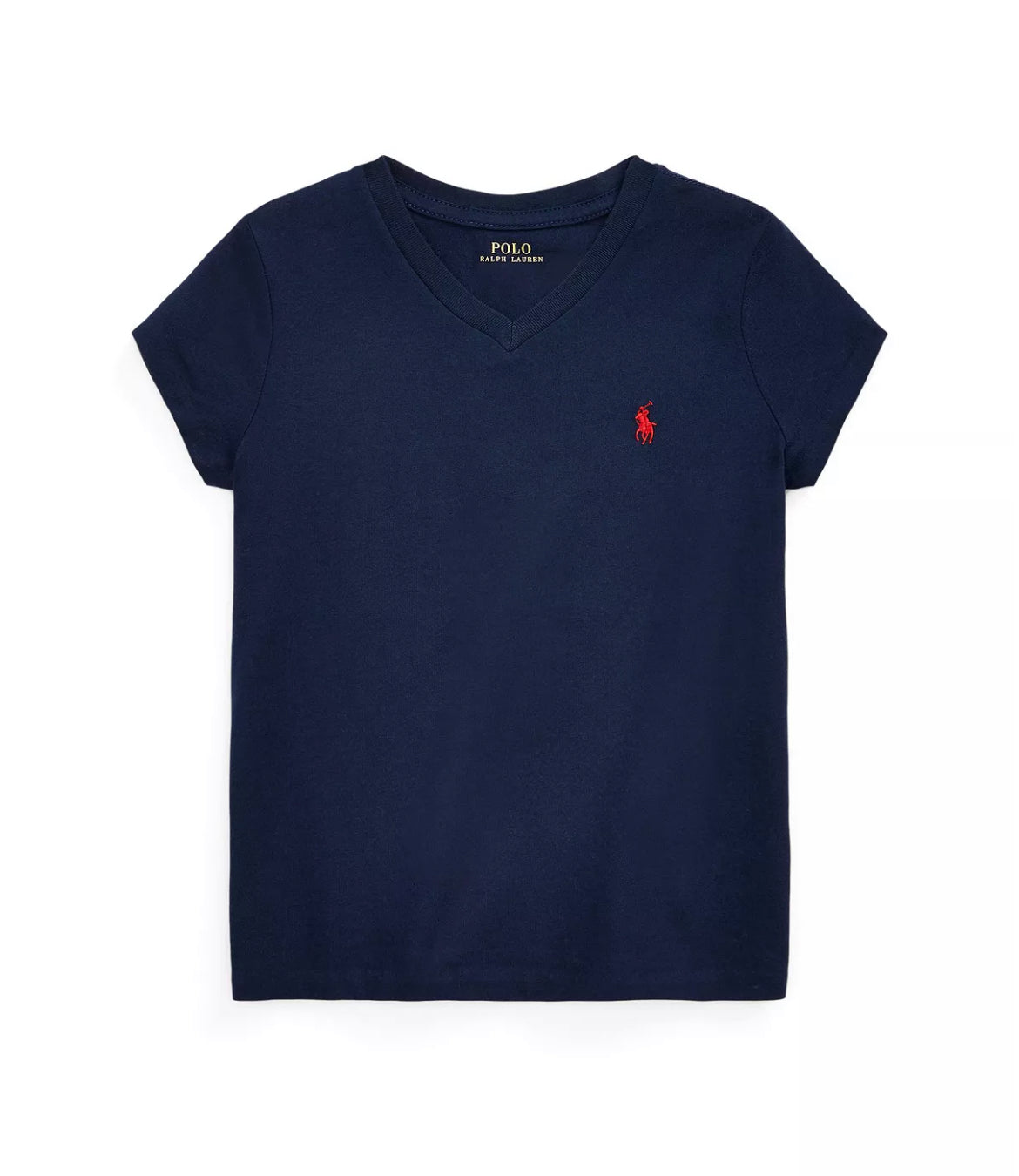 Girls Cotton Jersey Vneck Tee