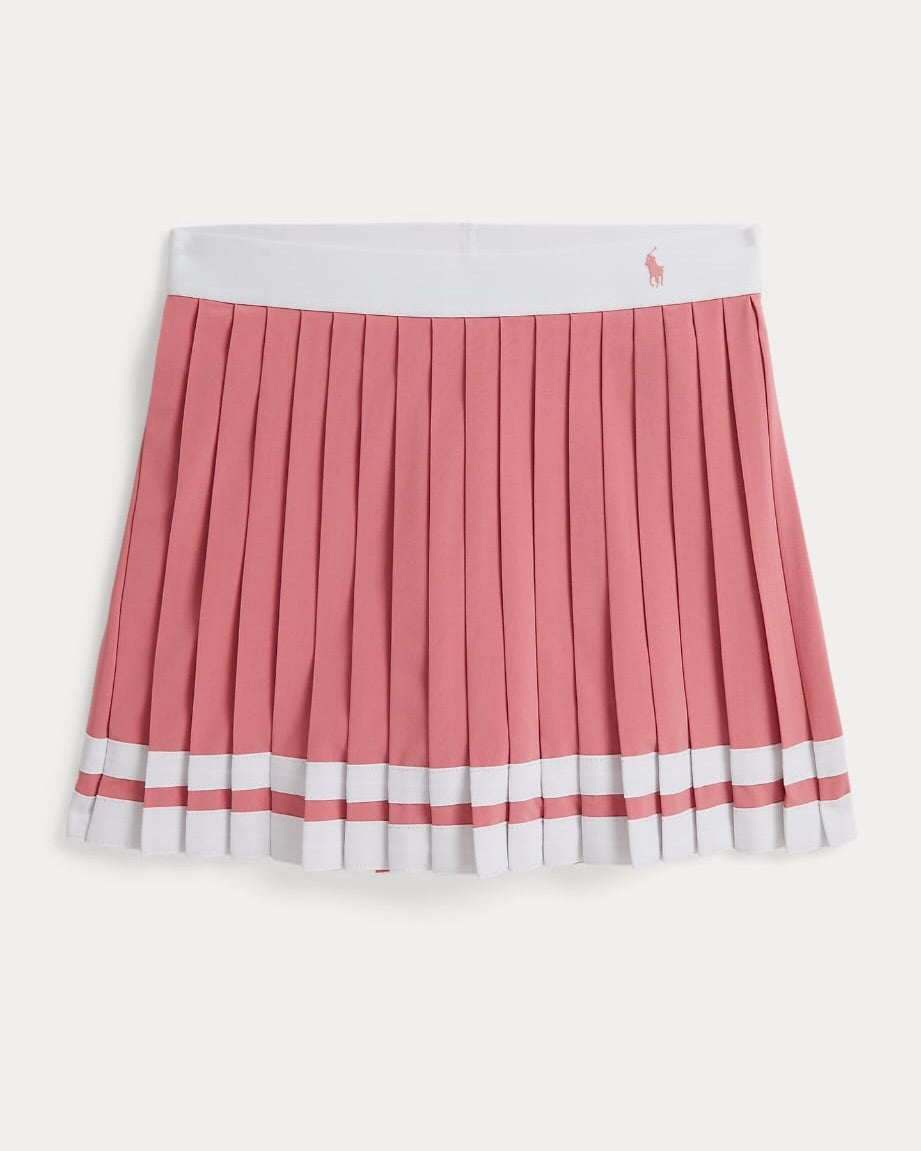 Girls Striped Pleated Pull-On Skort