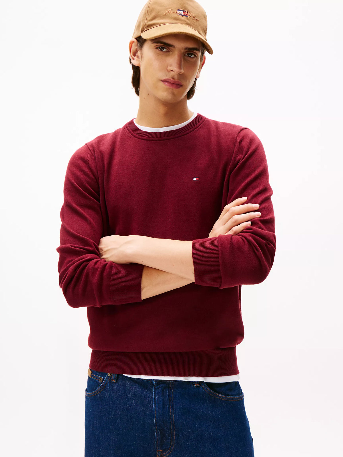 Men Solid Crewneck Sweater