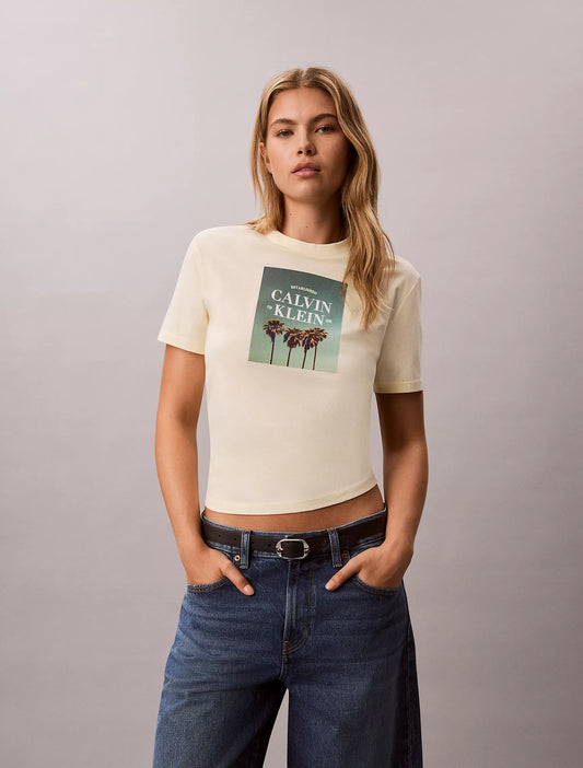 Women Palm Tree Logo Graphic Tee
