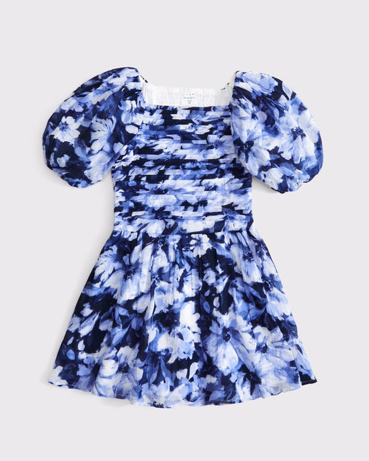 Girls Emerson Puff Sleeve Mini Dress