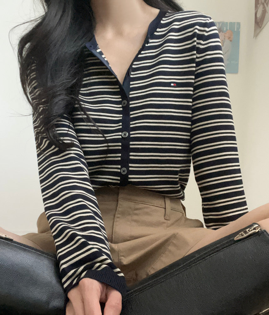 Tommy Lightweight Stripe Cardigan