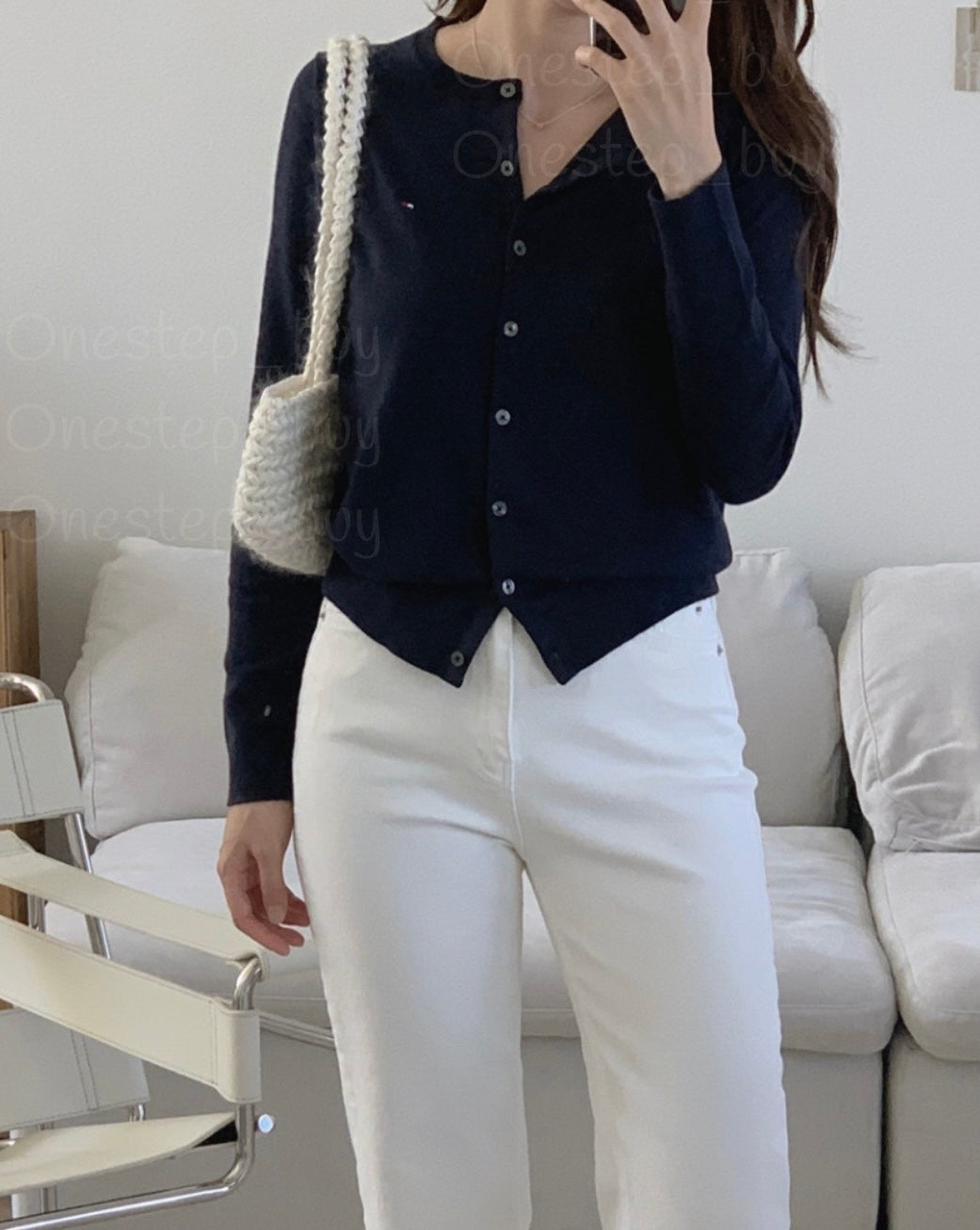Women  Solid Button-Up Cardigan