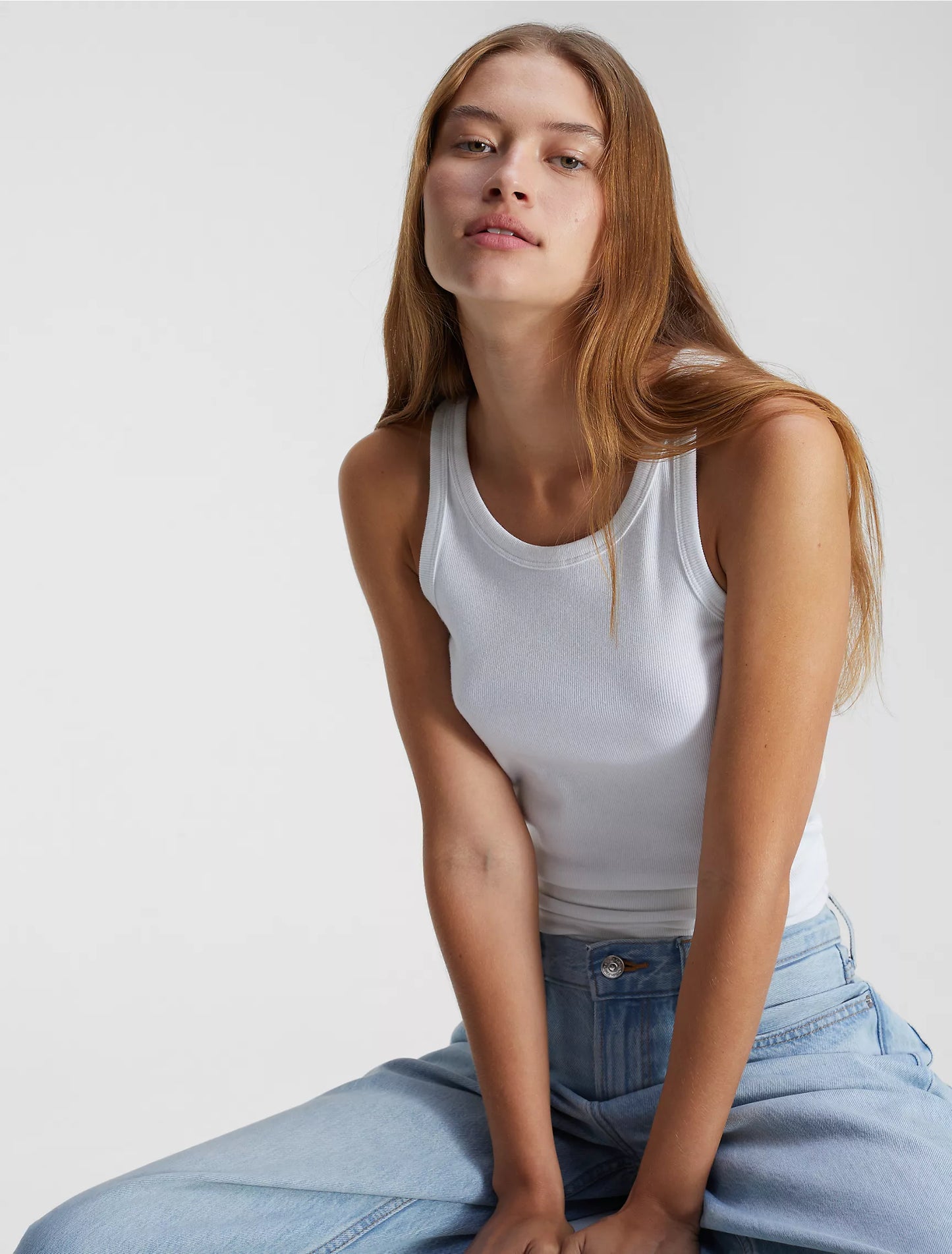 Women Cotton Contour Rib Tank