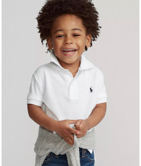 Boys Cotton Mesh Polo Shirt