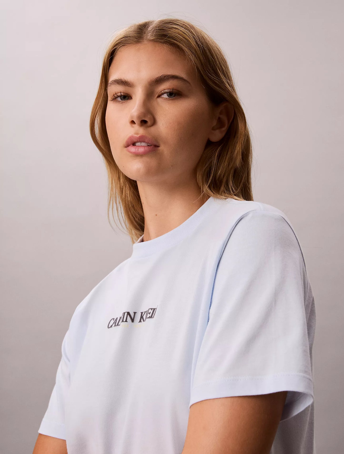 Women Calvin Klein Logo Graphic Boxy Tee