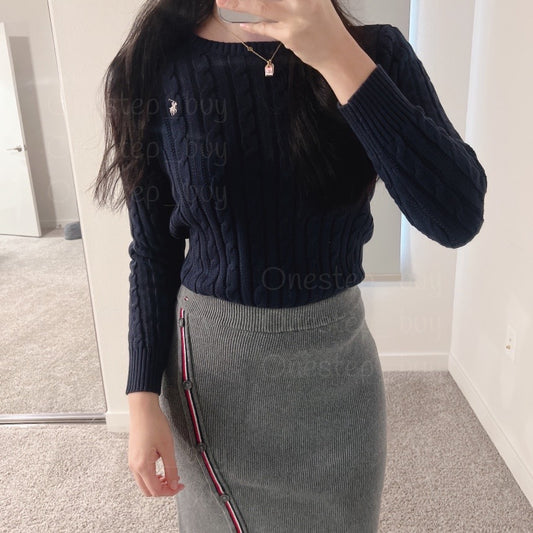 Big Girls Cable-Knit Cotton Sweater