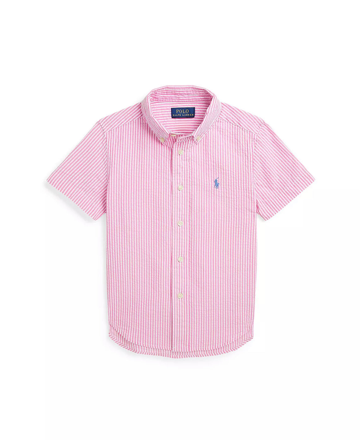 Boys Seersucker Short Sleeve Shirt