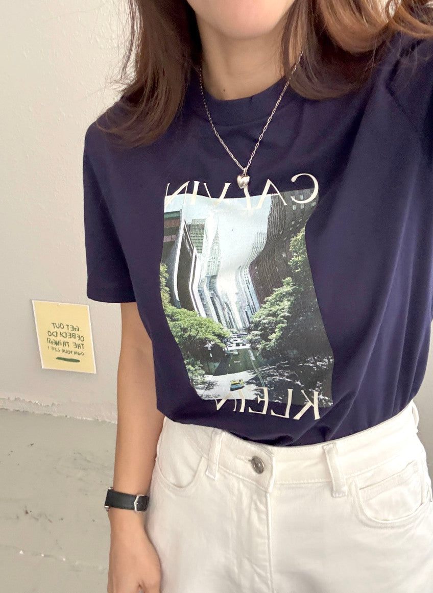 Women Palm Tree Logo Graphic Tee