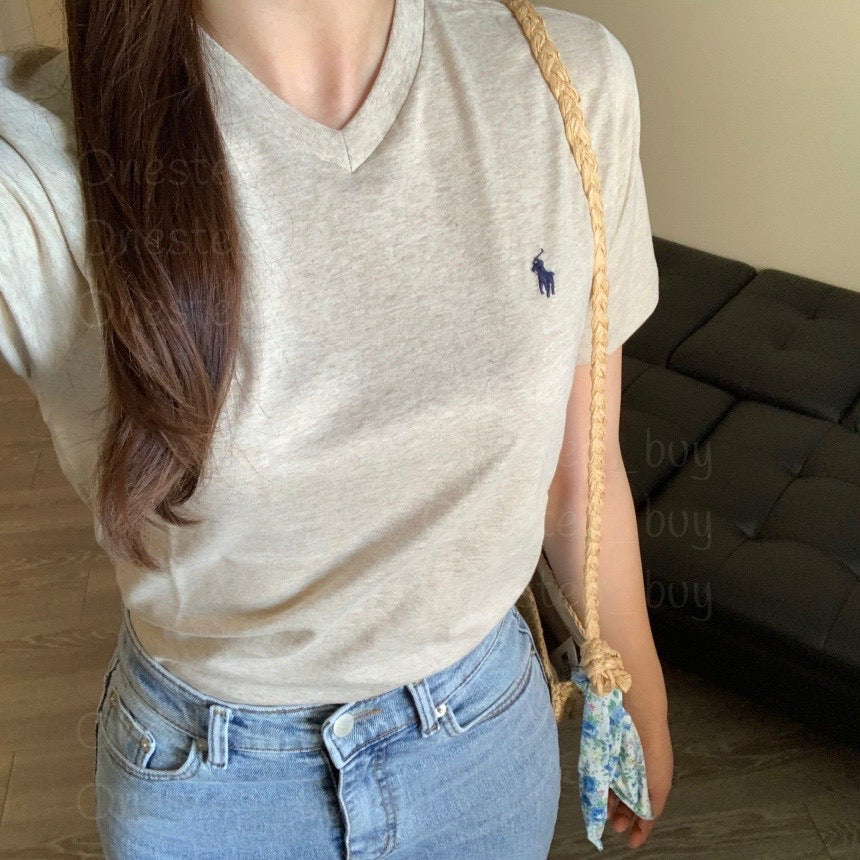 Big Boys Cotton Vneck Tee