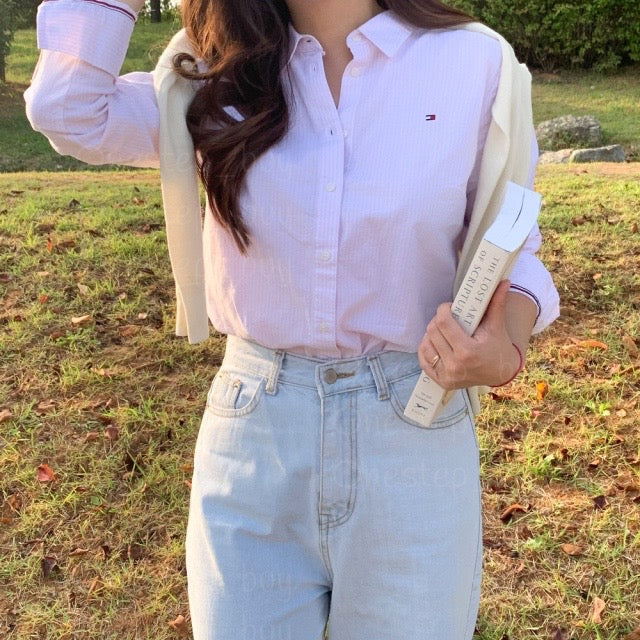 Women Stripe Oxford Shirt