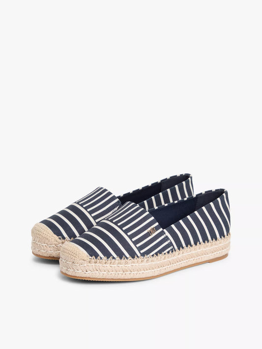 Stripe Canvas Platform Espadrille