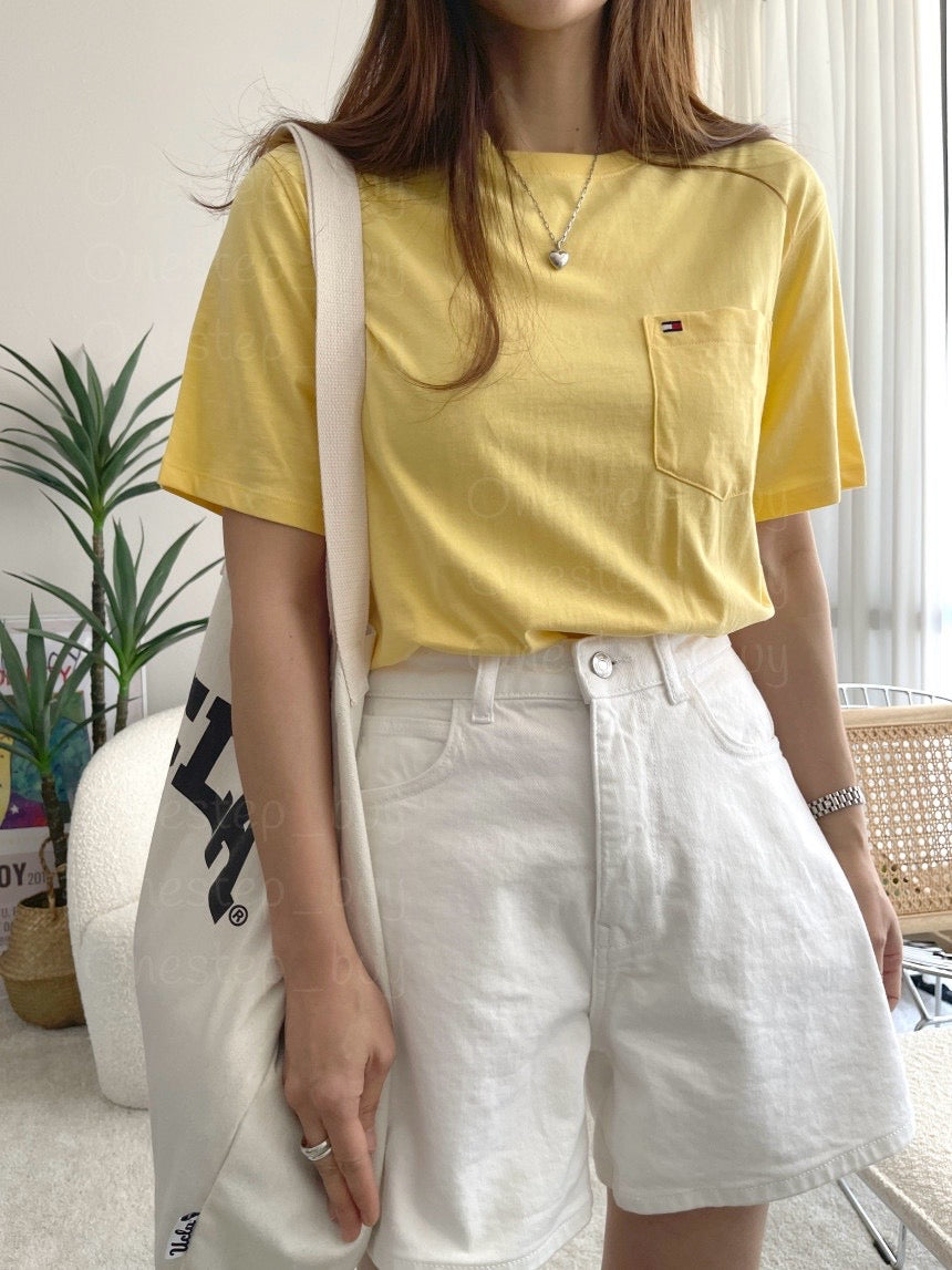 Men Solid Pocket Tee