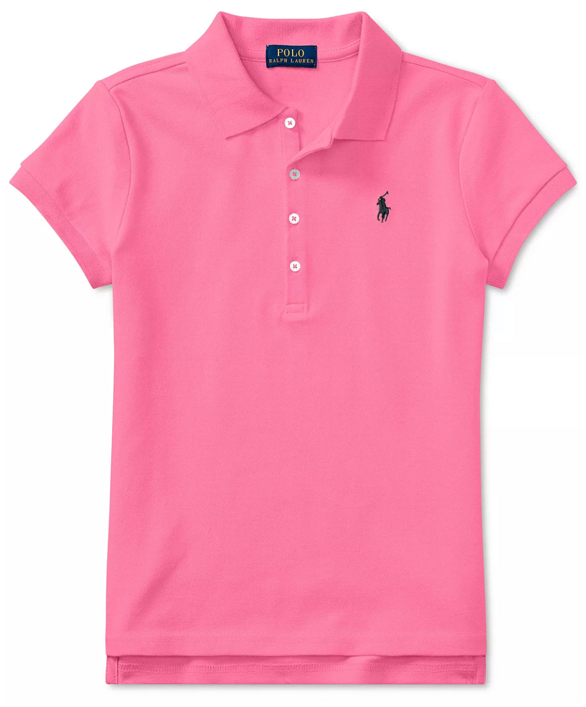 Girls Cotton Mesh Polo Shirt