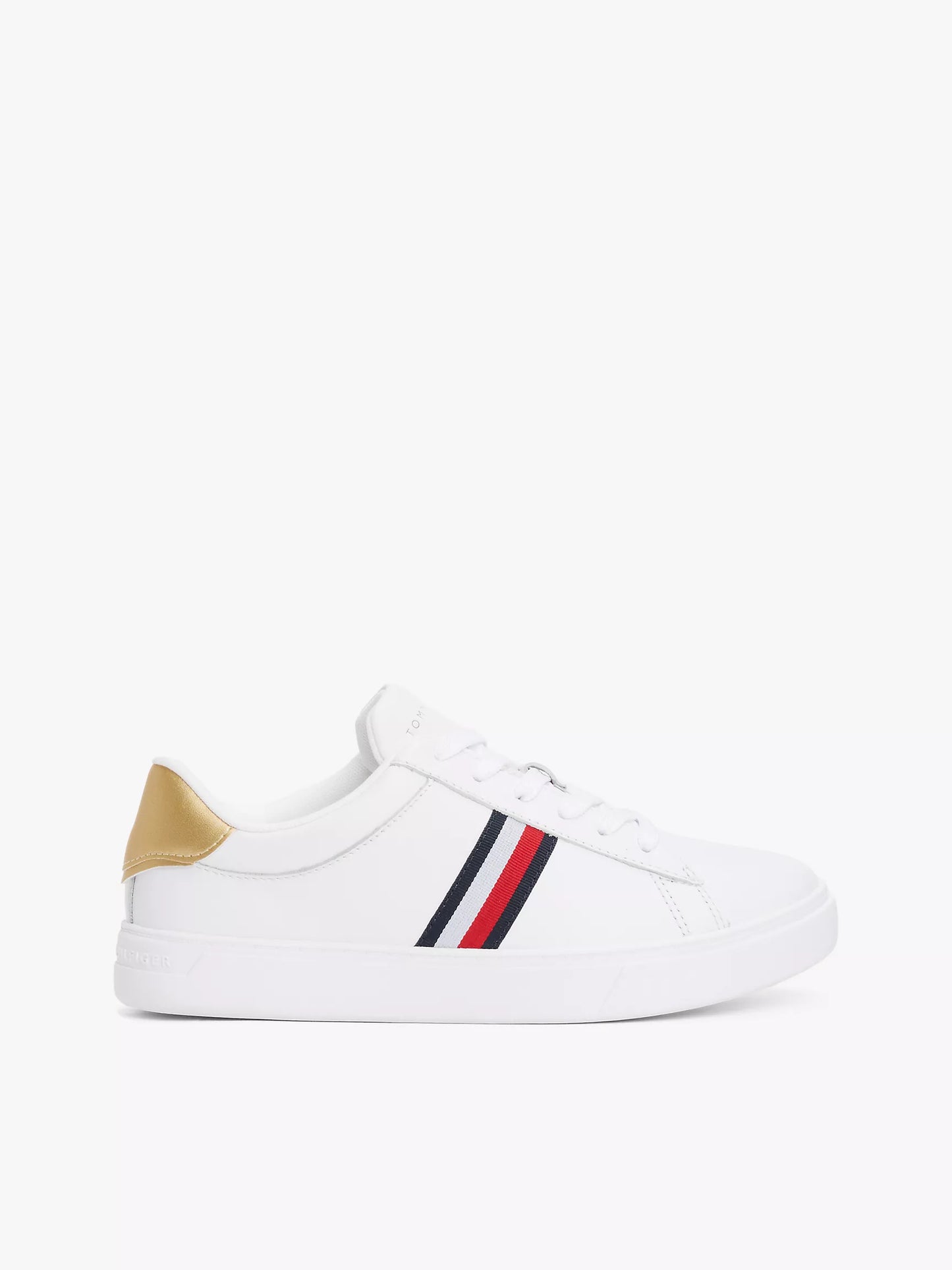 Women Signature Stripe Leather Court Sneaker