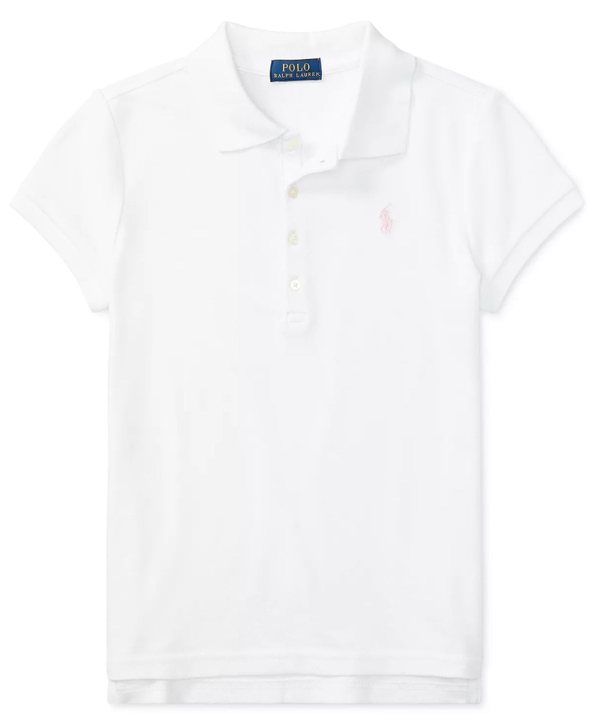 Girls Cotton Mesh Polo Shirt