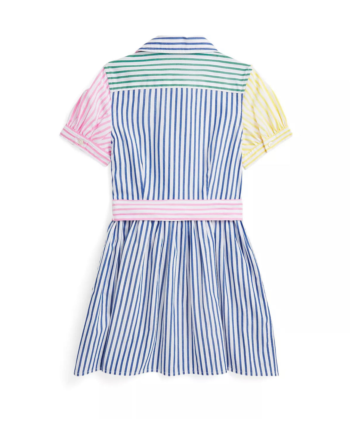Girls Striped Cotton Fun Shirtdress