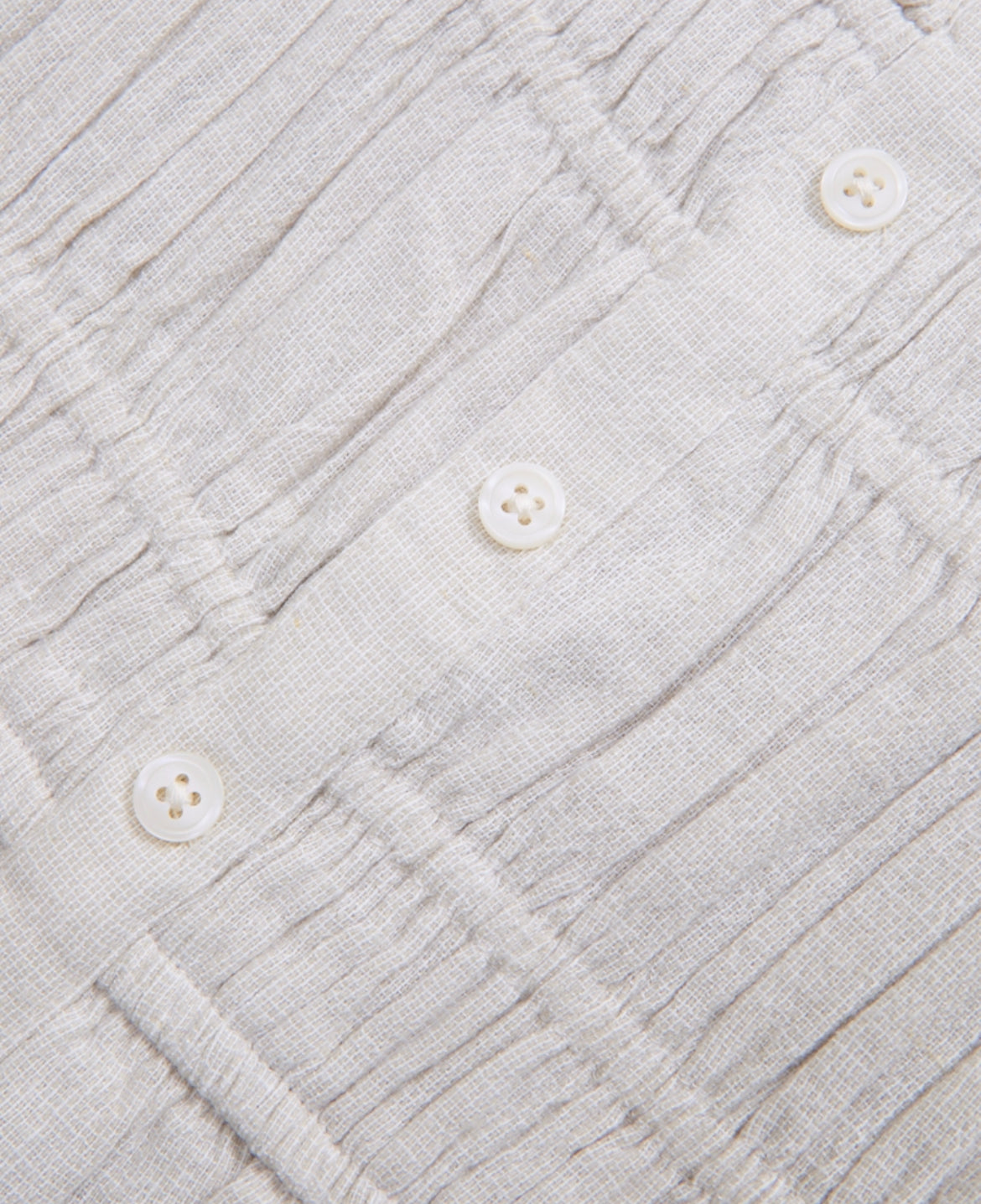 Girls Linen Blend Button Through Set Top