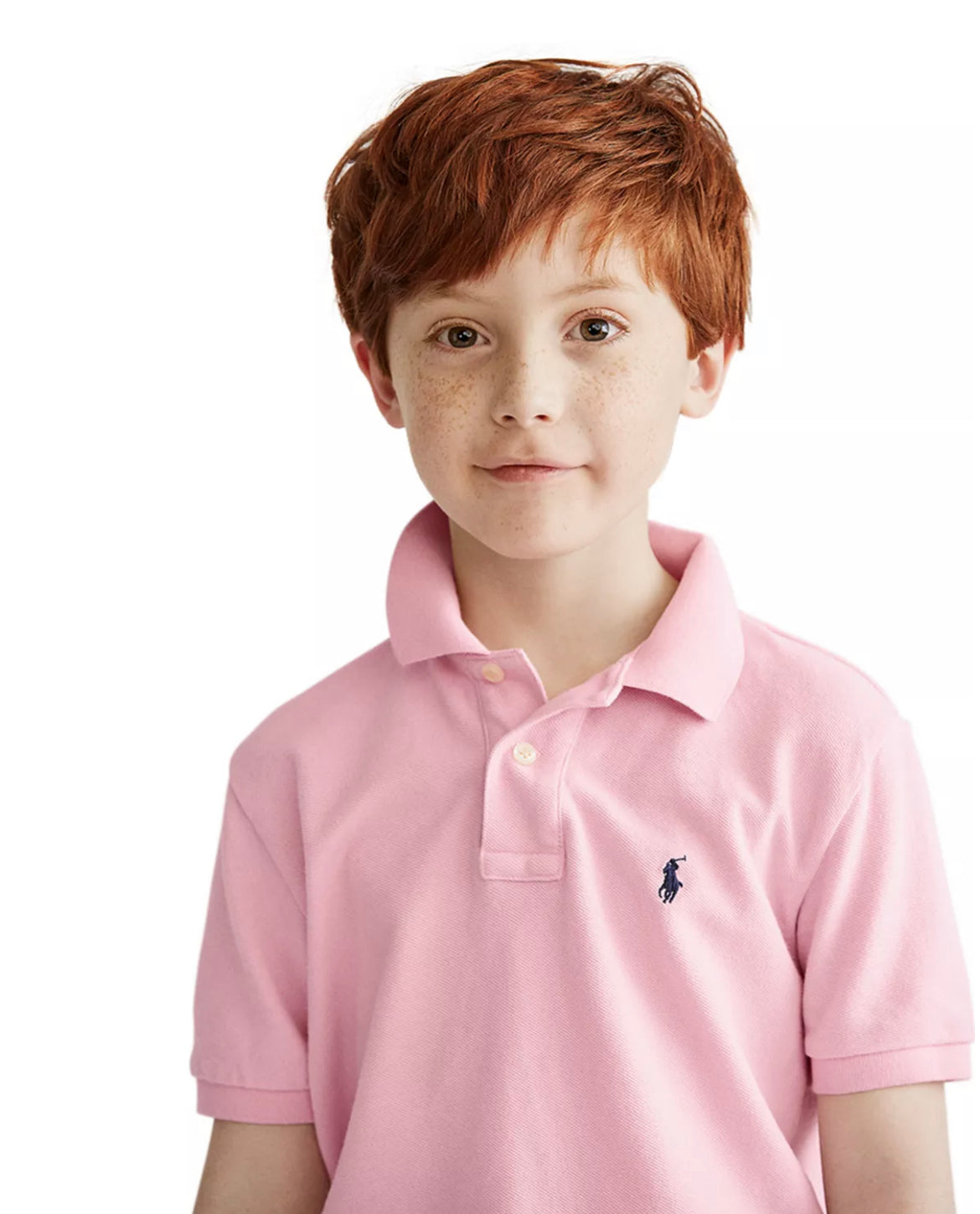 Boys Cotton Mesh Polo Shirt