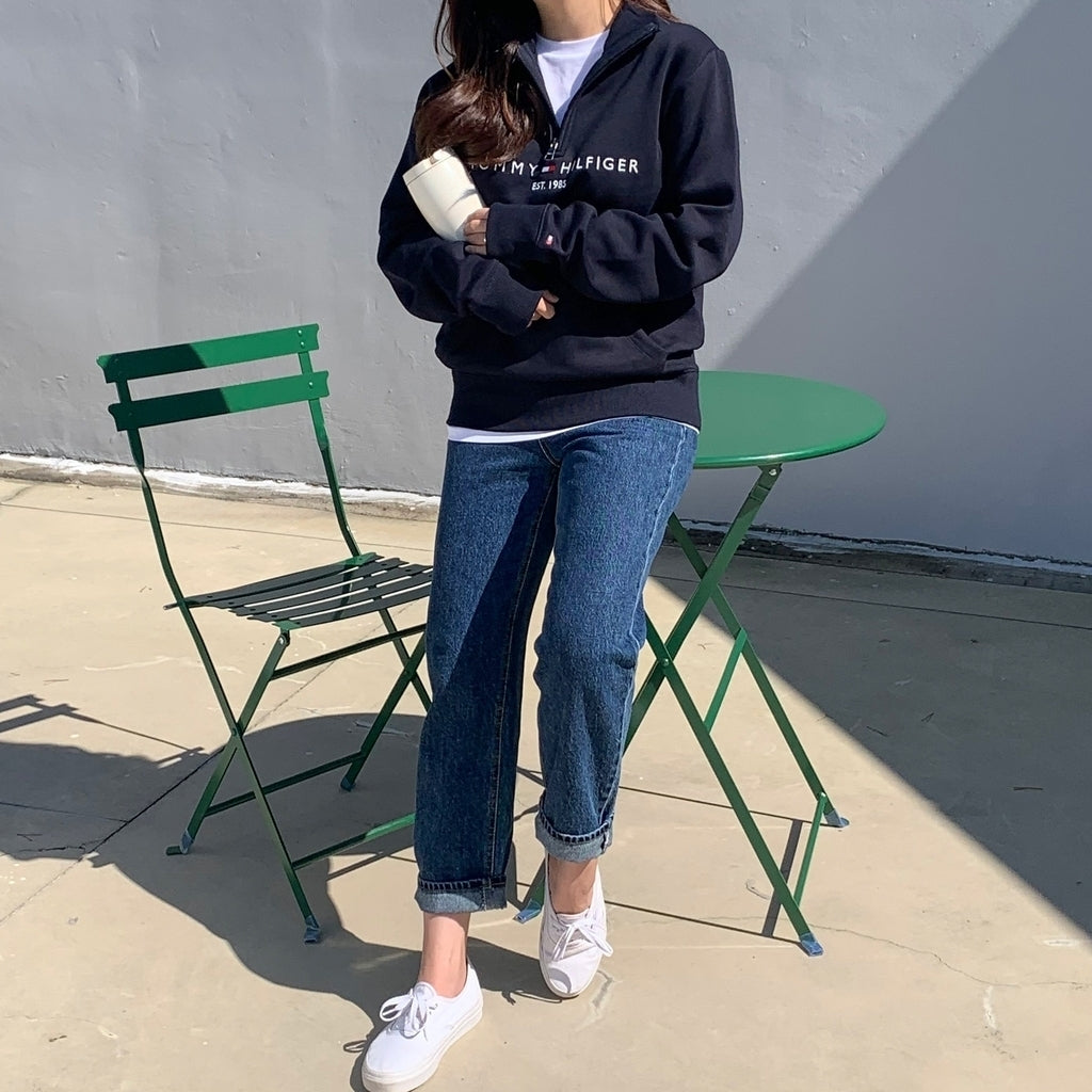 Men Embroidered Tommy Logo Quarter-Zip