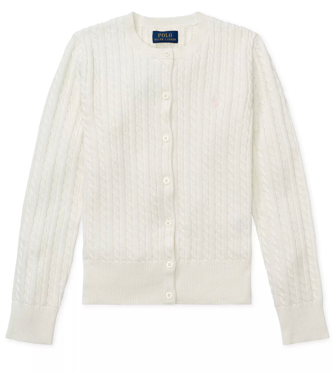 Girls Cable-Knit Cotton Cardigan