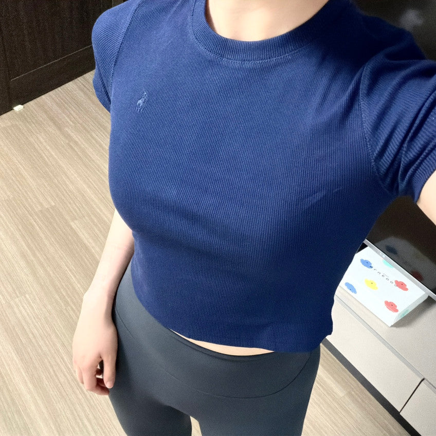 Girls Ribbed Boxy T-Shirt