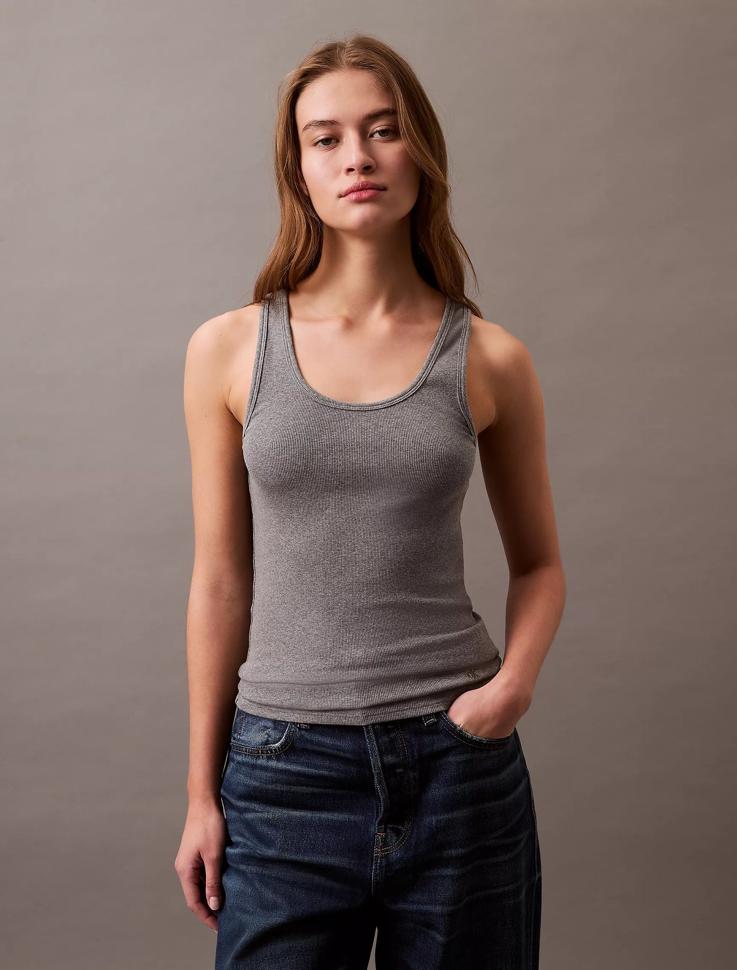 Women Cotton Contour Rib Tank