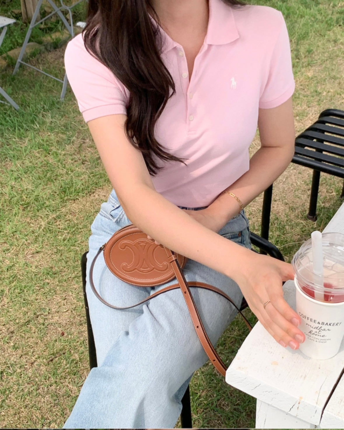 Girls Stretch Mesh Polo Shirt
