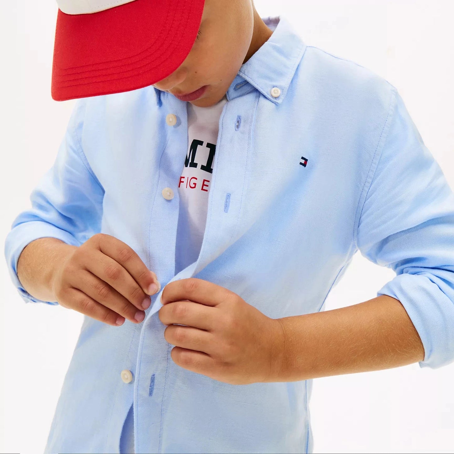 Kids' Relaxed Linen-Blend Shirt