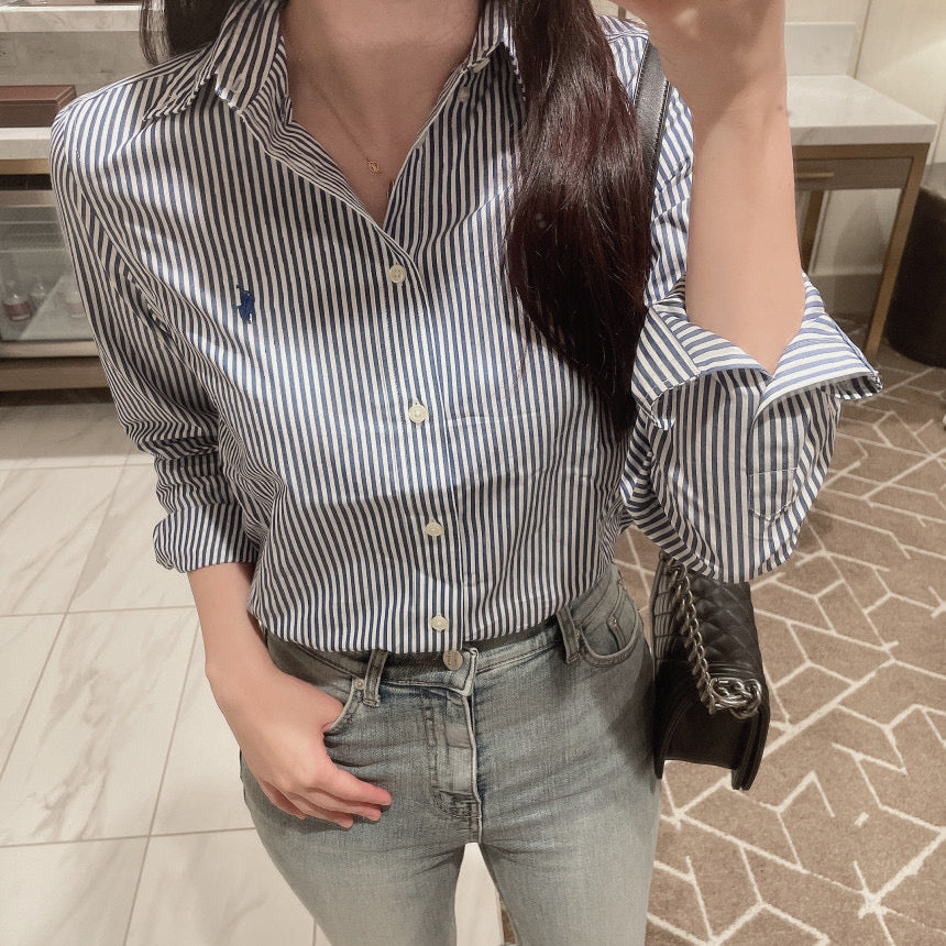 Big Boys Striped Cotton Poplin Shirt
