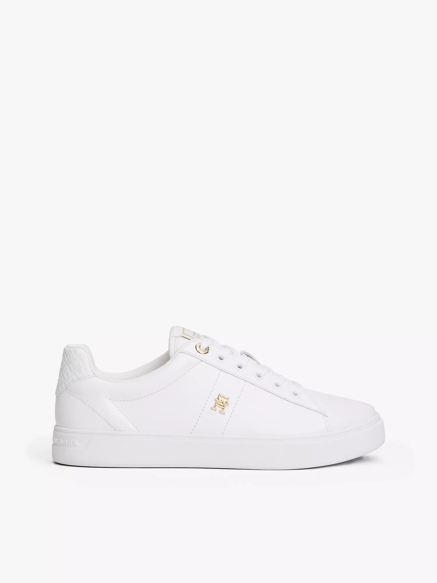 Women Monogram Heel Leather Court Sneaker