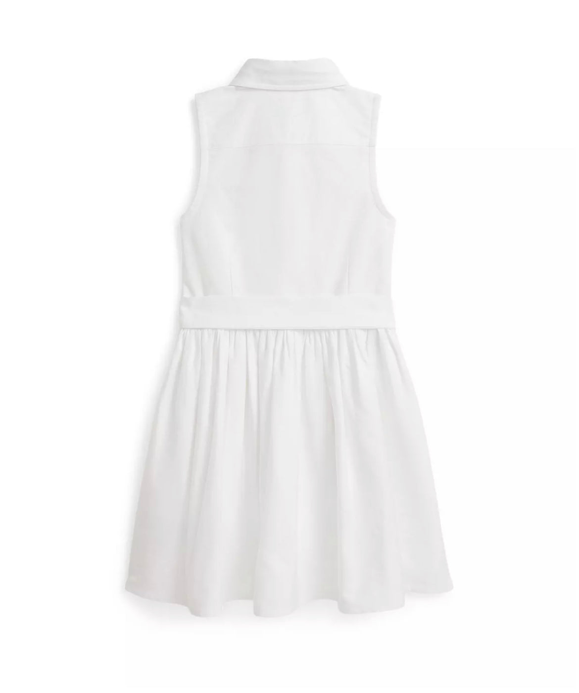 Girls Belted Cotton Oxford Shirtdress