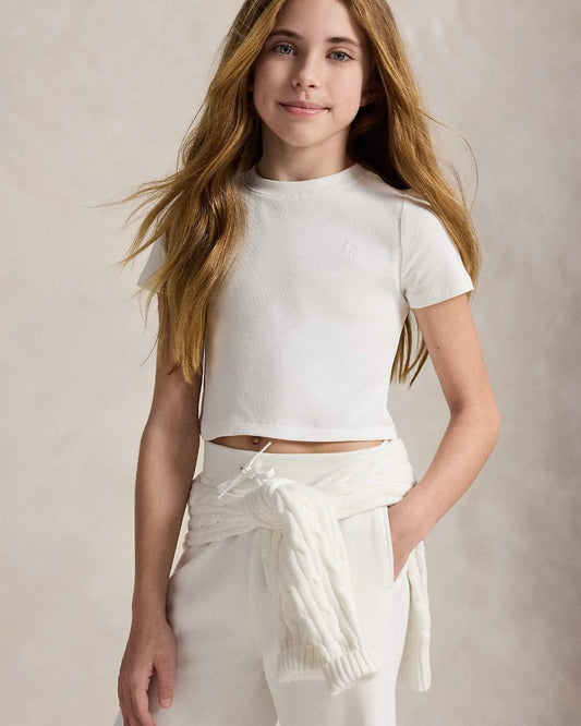 Girls Ribbed Boxy T-Shirt