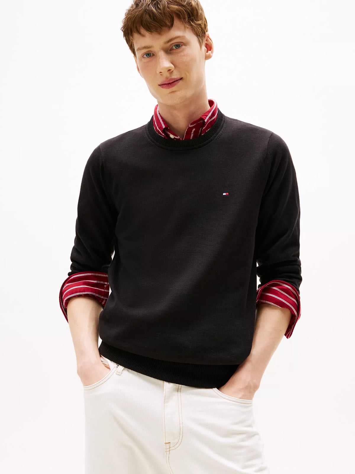 Men Solid Crewneck Sweater