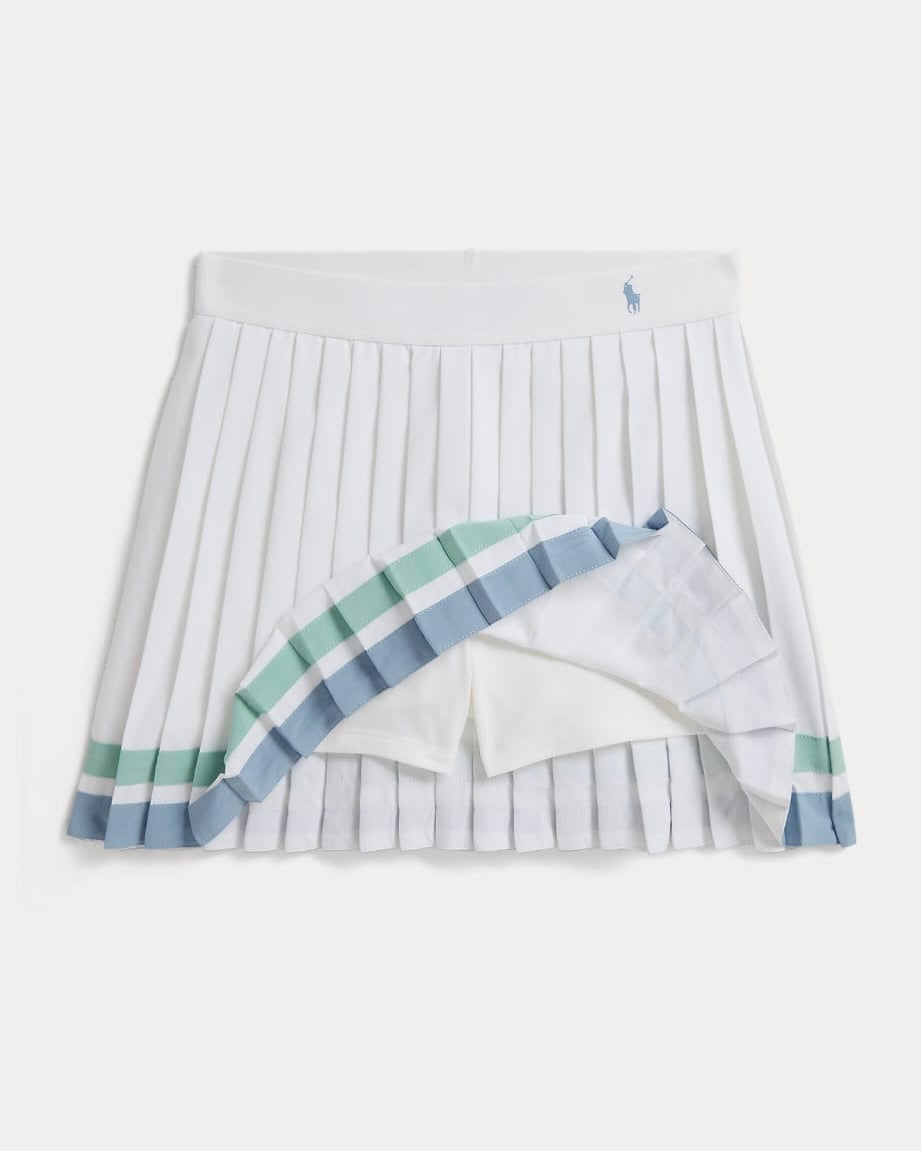 Girls Striped Pleated Pull-On Skort