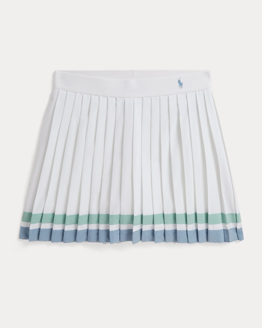 Girls Striped Pleated Pull-On Skort