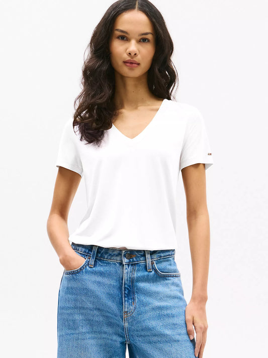Tommy Relaxed Fit Drapey V-Neck T-Shirt